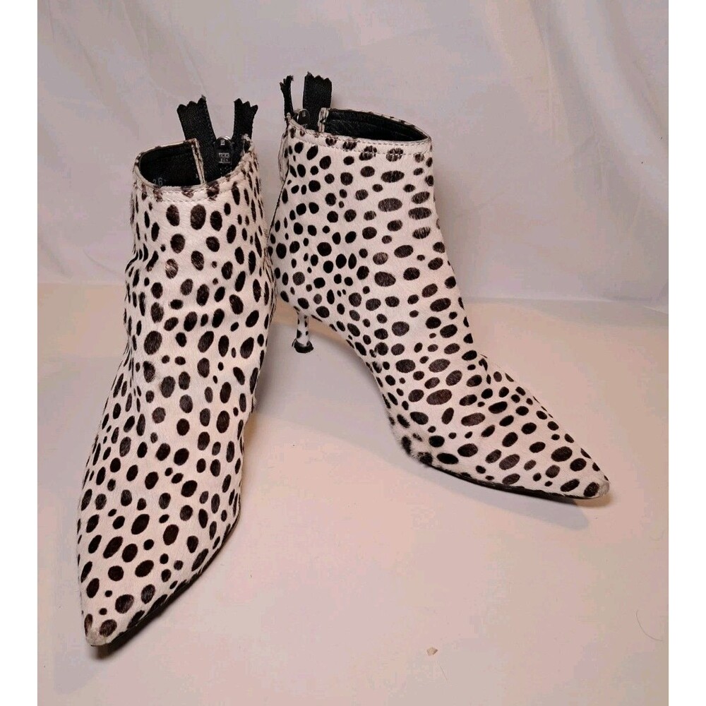 AGL Size 36 EU/6 US Calf Hair Animal Print Booties Attilio Giusti NEED HEELING
